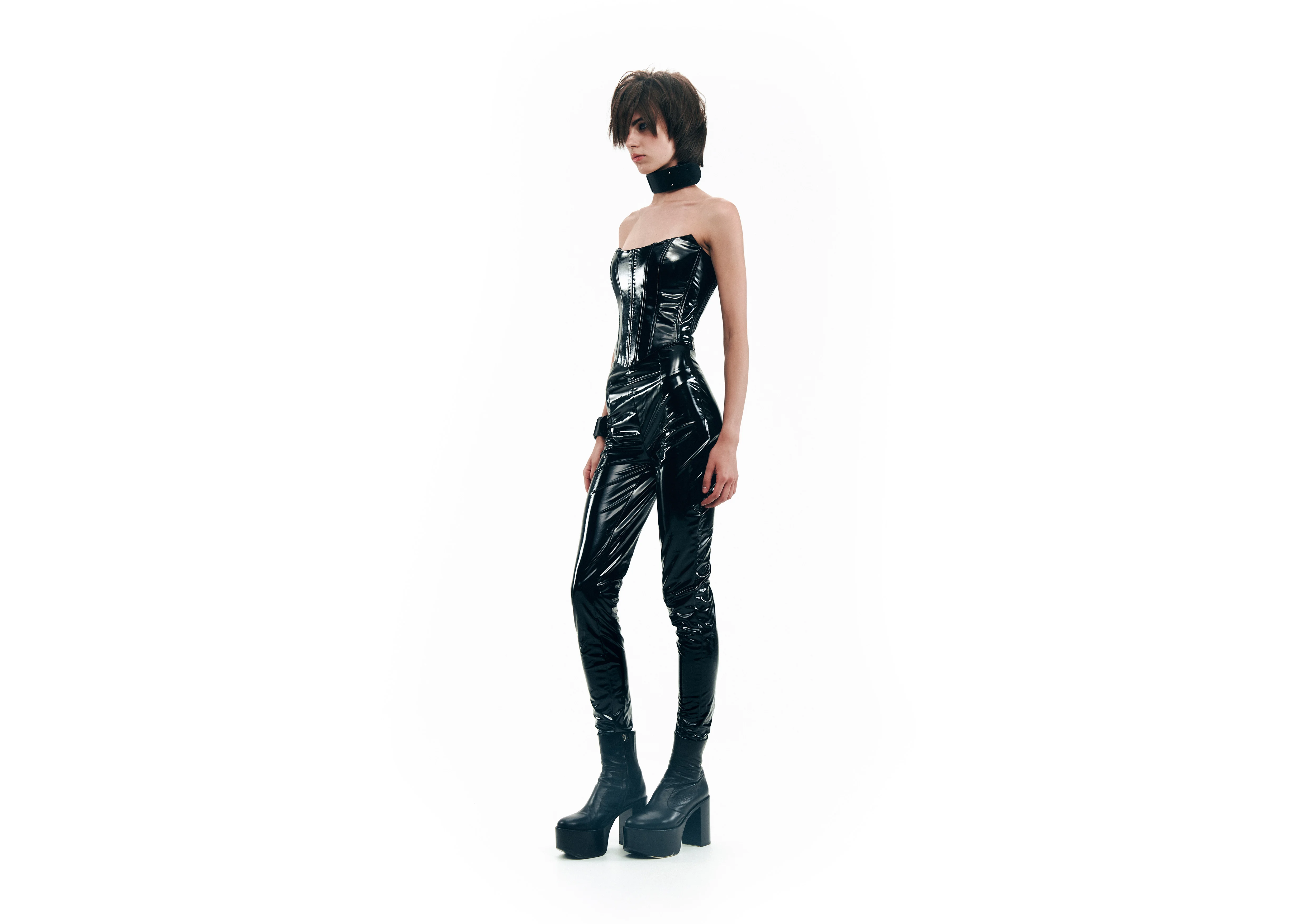 Faux Patent Leather Leggins
