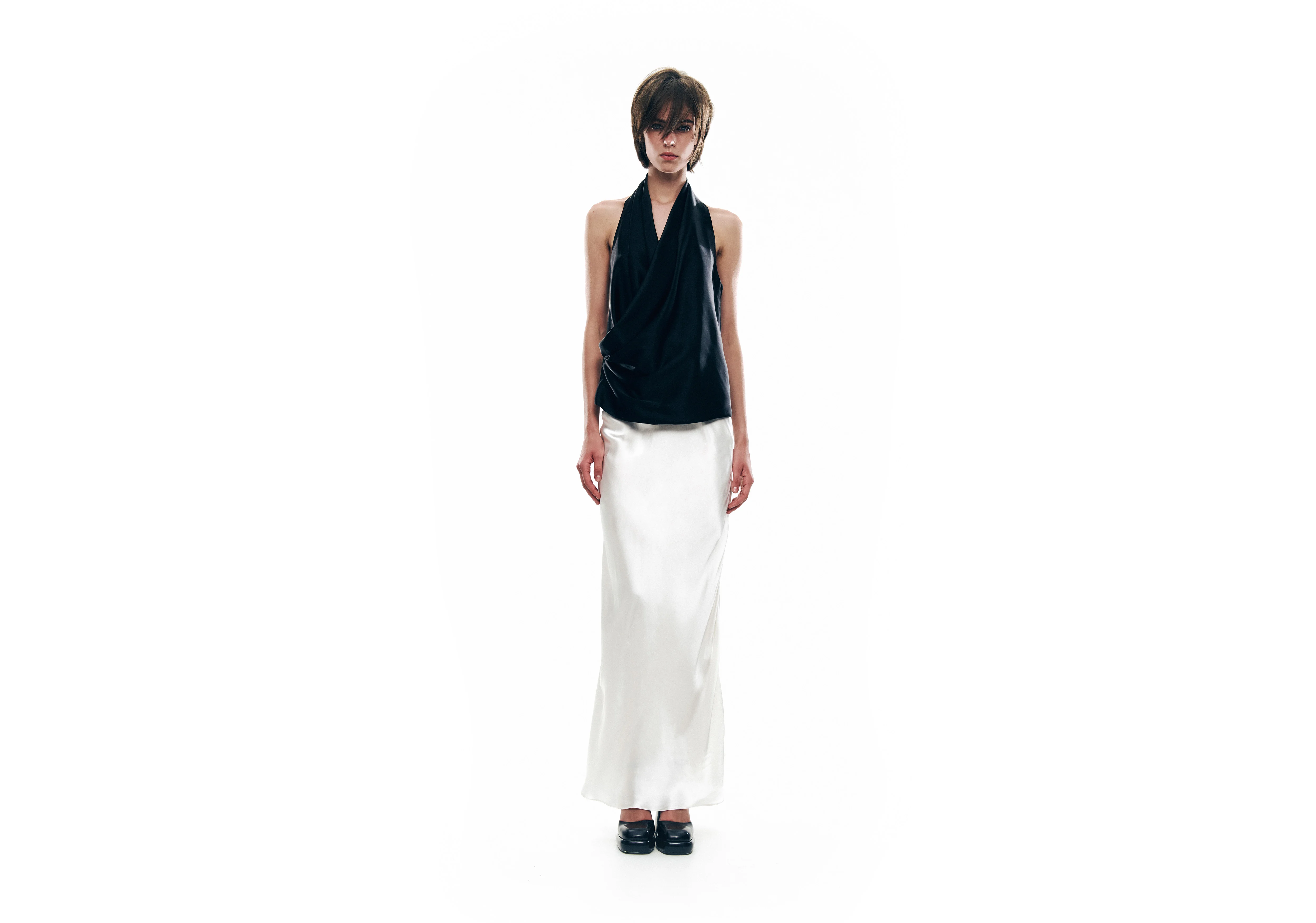Silk MAXI SKIRT ecru