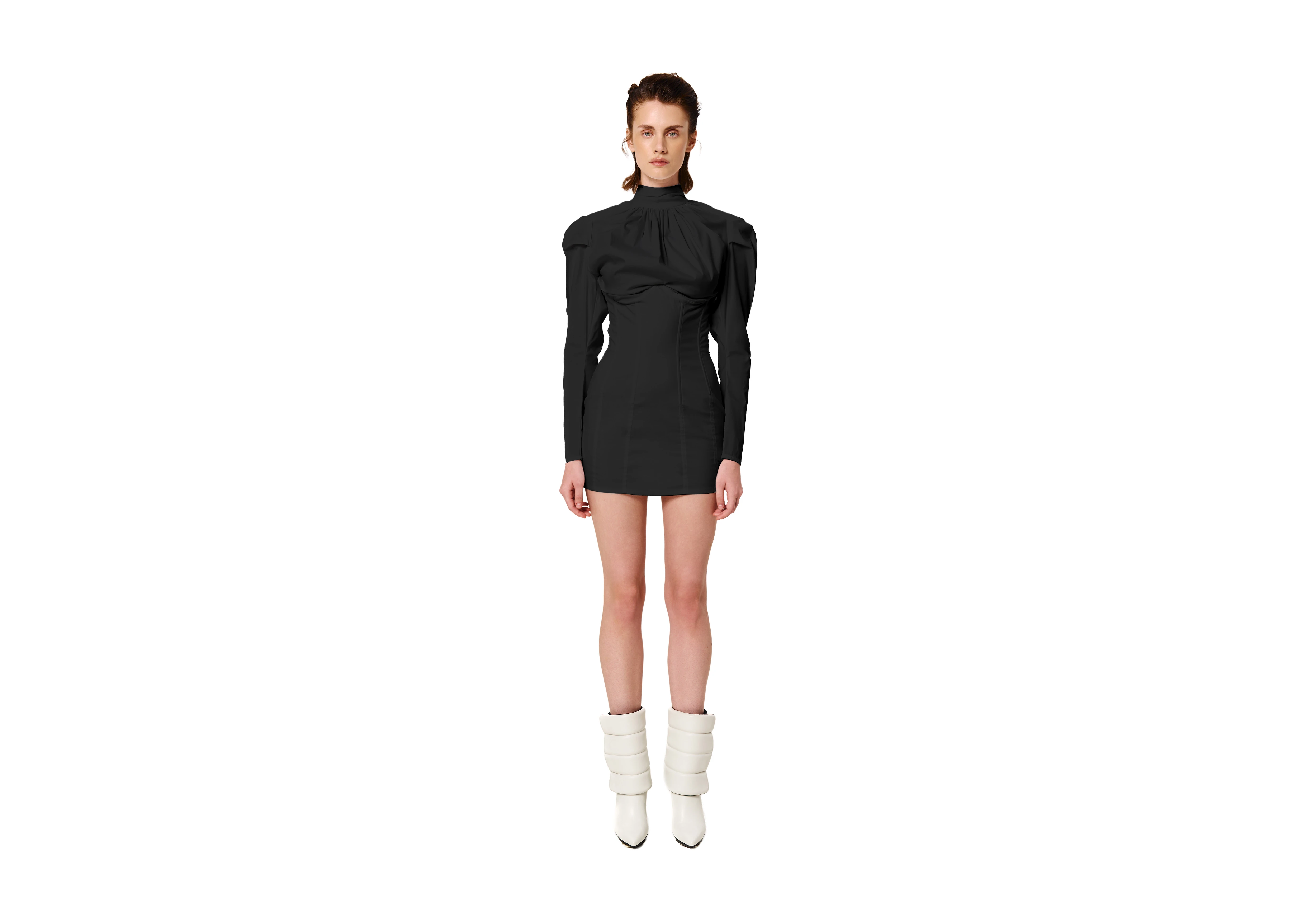Slimming corset dress black